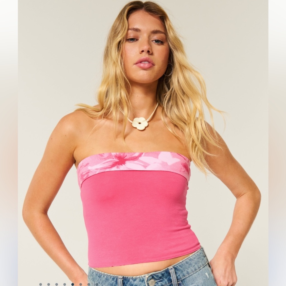 Hollister Hibiscus Reversible Tube Top